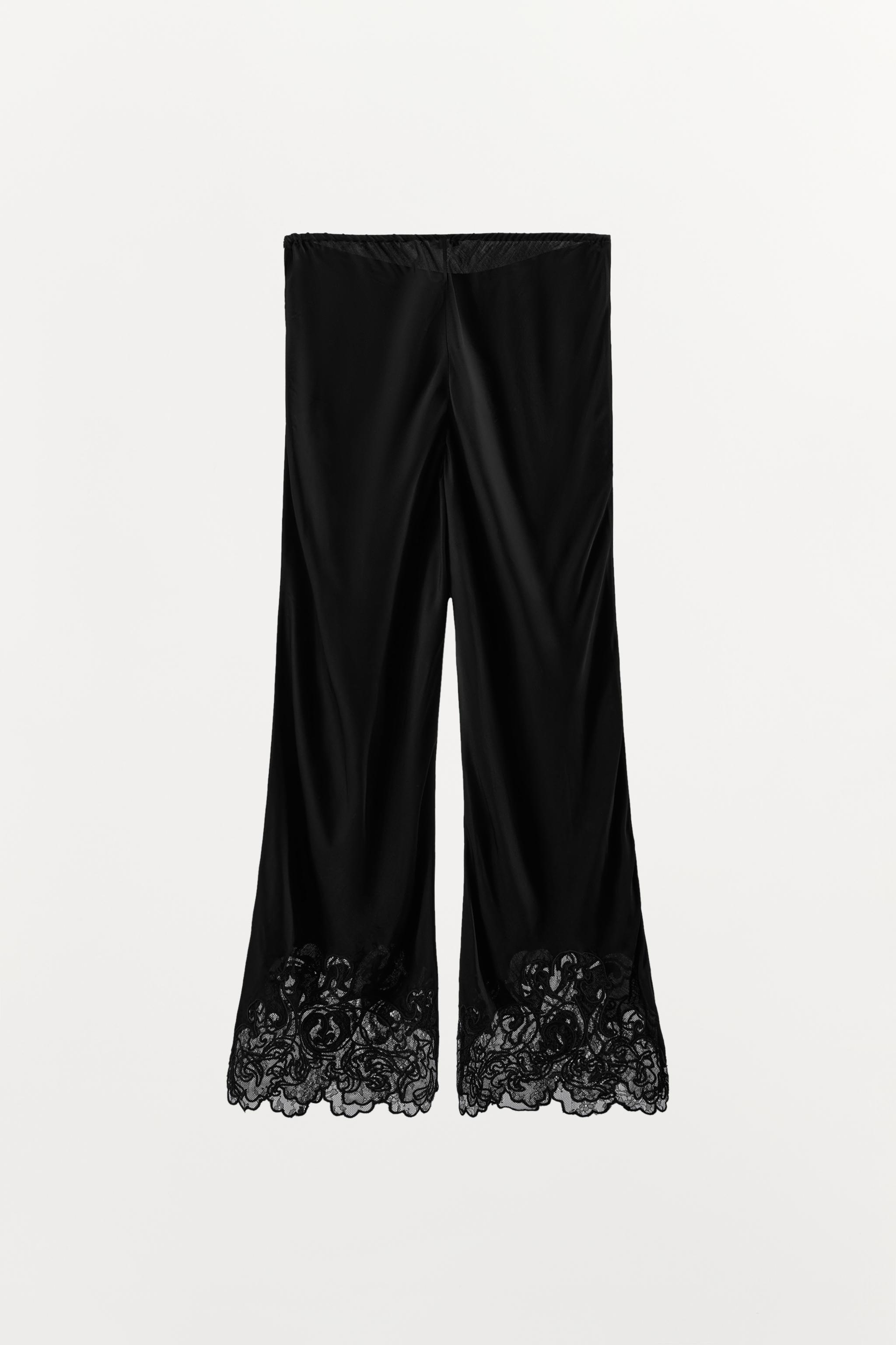 100% VISCOSE EMBROIDERED PANTS